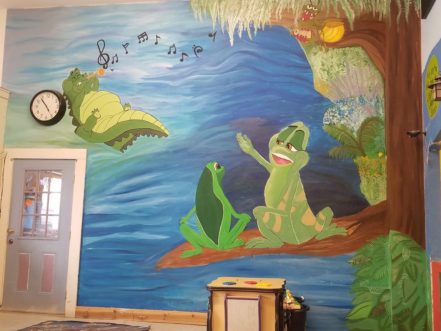 Daycare wall mural inside a full-time childcare center in Twin Falls, ID